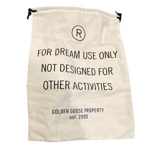 Golden Goose Dust Bag White‎ Drawstring Pouch Property Est. 2000 Italy
